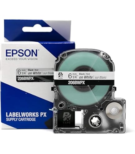 EPSON - 紗季 Amazon.com: Epson LABELWORKS 236VTBWPX Genuine Tape
